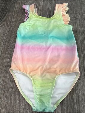 Girls Rainbow Pastel One-Piece Swimsuit